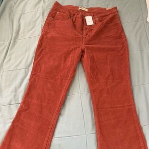 Madewell Cali Demi boot corduroys size 30 w